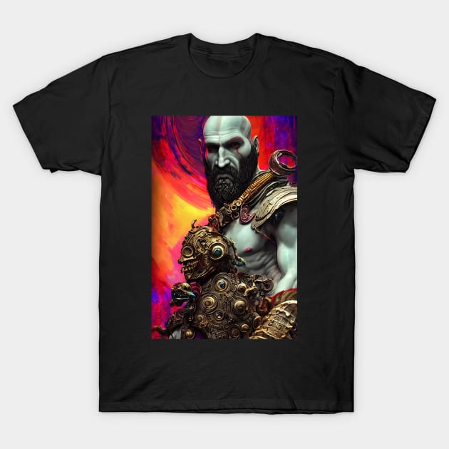 CYBERPUNK STEAMPUK KRATOS GOW T-Shirt by EBAN